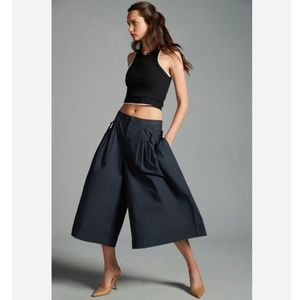 Brand New BY ANTHROPOLOGIE RUCHED POPLIN CULOTTES